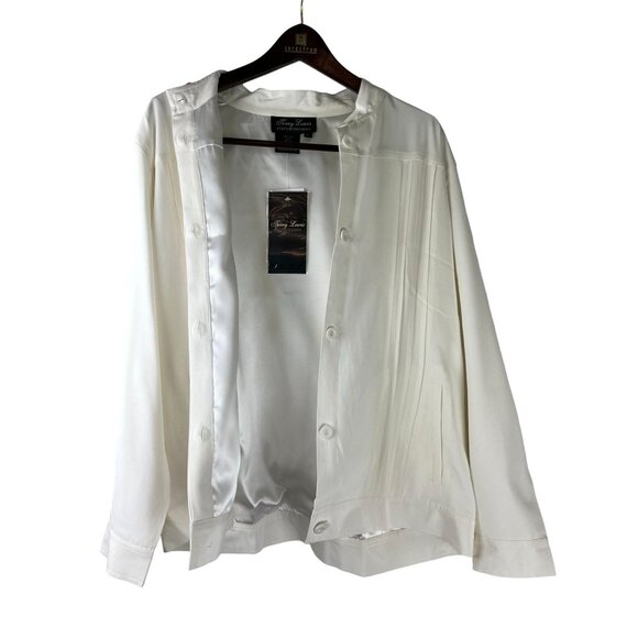 VTG Old Money Spring Summer Terry Lewis Silk Bomber Jacket, Men's Large - Picture 3 of 13